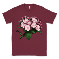 Burgundy Mountain Laurel Flower Illustrations Classic Tee - LillyAllenDesigns