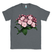 Charcoal Heather Mountain Laurel Flower Illustrations Classic Tee - LillyAllenDesigns