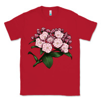 Red Mountain Laurel Flower Illustrations Classic Tee - LillyAllenDesigns