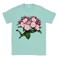 Seafoam Mountain Laurel Flower Illustrations Classic Tee - LillyAllenDesigns