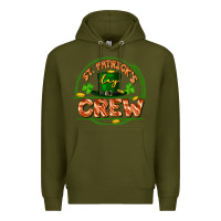Army Green St. Patrick's Day crew Premium Hoodie - FaDigitalArtStudio