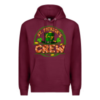 Burgundy St. Patrick's Day crew Premium Hoodie - FaDigitalArtStudio