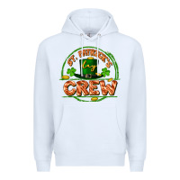 White St. Patrick's Day crew Premium Hoodie - FaDigitalArtStudio