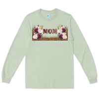 Matcha mom burgundy flowers with leopard Long Sleeve Tee - TumblerDesignByShophia