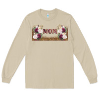 Mushroom mom burgundy flowers with leopard Long Sleeve Tee - TumblerDesignByShophia