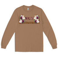 Toasted Coconut mom burgundy flowers with leopard Long Sleeve Tee - TumblerDesignByShophia