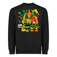 Black St. Patrick's Day gnomies with heart Heavyweight Sweatshirt - HowdyJamesFarm