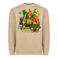 Mushroom St. Patrick's Day gnomies with heart Heavyweight Sweatshirt - HowdyJamesFarm