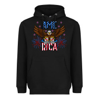 Black America eagle Heavyweight Hoodie - CowhideDigitalArt