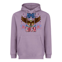 Lavender America eagle Heavyweight Hoodie - CowhideDigitalArt