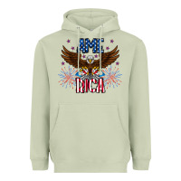 Matcha America eagle Heavyweight Hoodie - CowhideDigitalArt