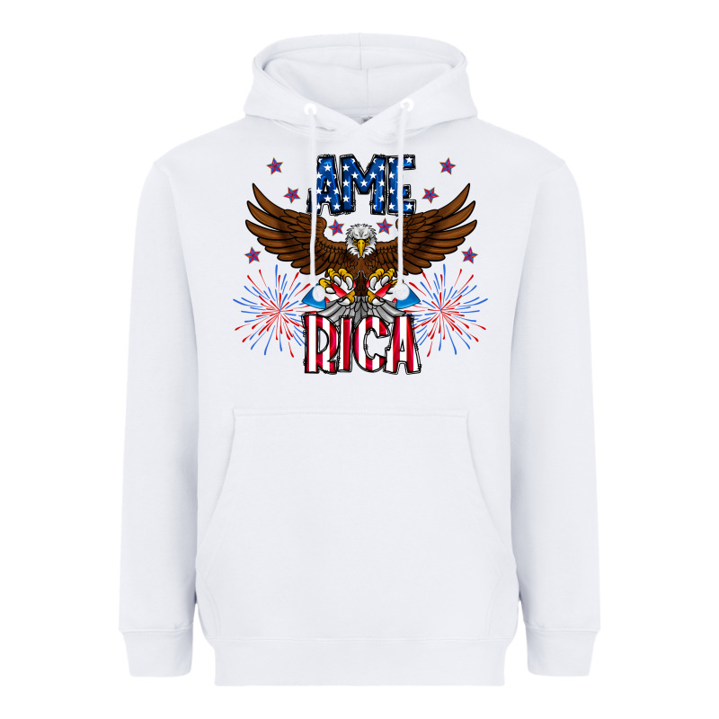 America Eagle Heavyweight Hoodie by CowhideDigitalArt | Teevron