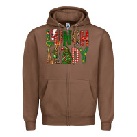 Chestnut Lunch Lady Christmas Zipper Hoodie - BundleAndBundleShop