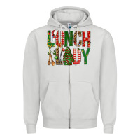 Dove Grey Lunch Lady Christmas Zipper Hoodie - BundleAndBundleShop