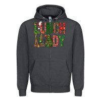 Smoke Lunch Lady Christmas Zipper Hoodie - BundleAndBundleShop