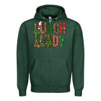 Sports Green Lunch Lady Christmas Zipper Hoodie - BundleAndBundleShop