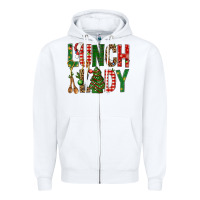 White Lunch Lady Christmas Zipper Hoodie - BundleAndBundleShop