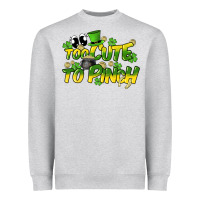 Heather Grey Too cute to pinch St. Patrick's Day Heavyweight Sweatshirt - HowdyJamesFarm