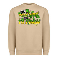 Mushroom Too cute to pinch St. Patrick's Day Heavyweight Sweatshirt - HowdyJamesFarm