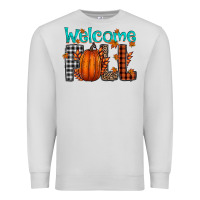 Dove Grey Welcome Fall Premium Sweatshirt - CowhideDigitalArt