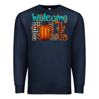 Navy Welcome Fall Premium Sweatshirt - CowhideDigitalArt