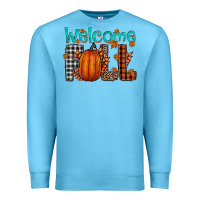 Ocean Blue Welcome Fall Premium Sweatshirt - CowhideDigitalArt