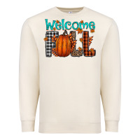 Sandshell Welcome Fall Premium Sweatshirt - CowhideDigitalArt