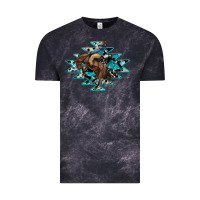 Cloud Black western cowboy Vintage Tee - RanaPortraitStore