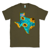 Army Green Sunflower Turquoise Texas Classic Tee - Bettercallsaul