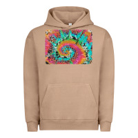 Pigment Burro tie dye leopard cowhide glitter background Urban Hoodie - Artiststas