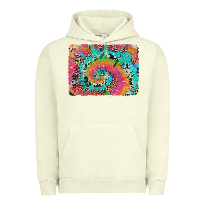 Tie Dye Leopard Cowhide Glitter Background Urban Hoodie by Artiststas | Teevron