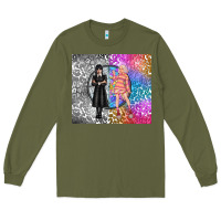 Army Green gothic girl and colorful girl best friends Long Sleeve Tee - TumblerDesignByShophia