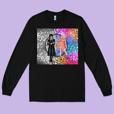 Gothic Girl And Colorful Girl Best Friends Long Sleeve Tee Designed By Tumblerdesignbyshophia