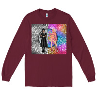 Burgundy gothic girl and colorful girl best friends Long Sleeve Tee - TumblerDesignByShophia