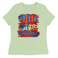 Matcha God Bless America Ladies Tee - Jasminsmagicworld
