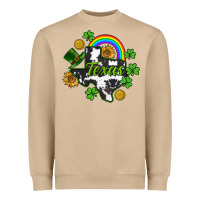 Mushroom Texas map St. Patrick's Heavyweight Sweatshirt - CowGirlArtShop