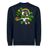 Navy Texas map St. Patrick's Heavyweight Sweatshirt - CowGirlArtShop