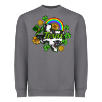 Storm Texas map St. Patrick's Heavyweight Sweatshirt - CowGirlArtShop
