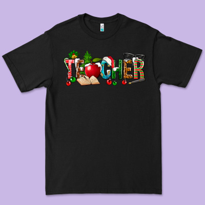 Christmas Teacher Premium Tee Designed By Nancycooperartshop