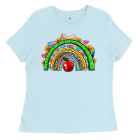 Baby Blue school rainbow Ladies Tee - NancyCooperArtShop