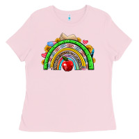 Bubblegum Pink school rainbow Ladies Tee - NancyCooperArtShop