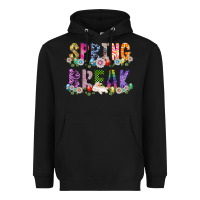Black SPRING BREAK Heavyweight Hoodie - CowhideDigitalArt