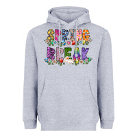 Heather Grey SPRING BREAK Heavyweight Hoodie - CowhideDigitalArt