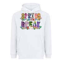 White SPRING BREAK Heavyweight Hoodie - CowhideDigitalArt