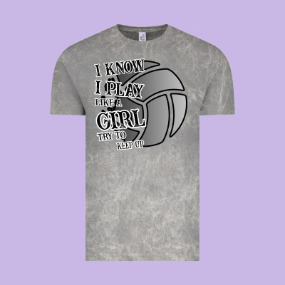 I Know I Play Like A Girl Try To Keep Up Volleyball Vintage Tee Designed By Bettercallsaul