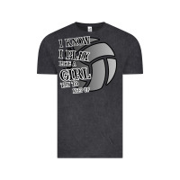 Vintage Black I Know I Play Like A Girl Try To Keep Up Volleyball Vintage Tee - Bettercallsaul