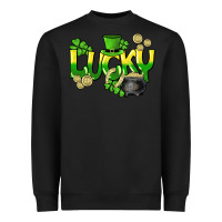 Black Lucky St. Patrick's Day Heavyweight Sweatshirt - HowdyJamesFarm