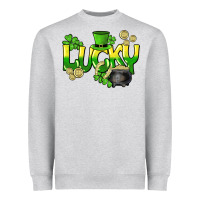 Heather Grey Lucky St. Patrick's Day Heavyweight Sweatshirt - HowdyJamesFarm