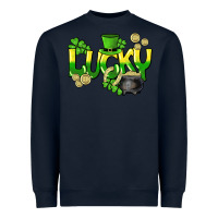 Navy Lucky St. Patrick's Day Heavyweight Sweatshirt - HowdyJamesFarm