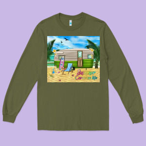 Summer Caravan Life Long Sleeve Tee Designed By Tumblerdesignbyshophia